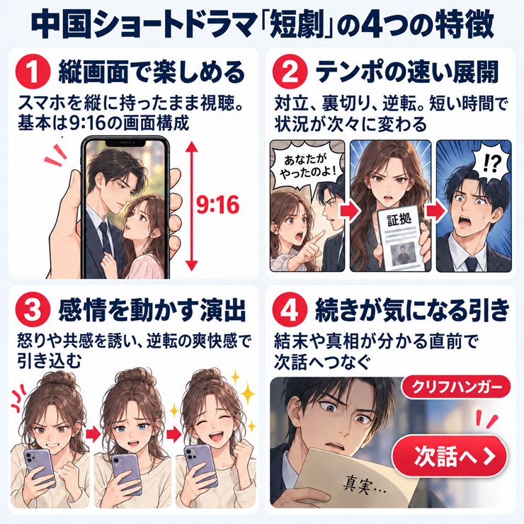 縦型ショートドラマの特徴