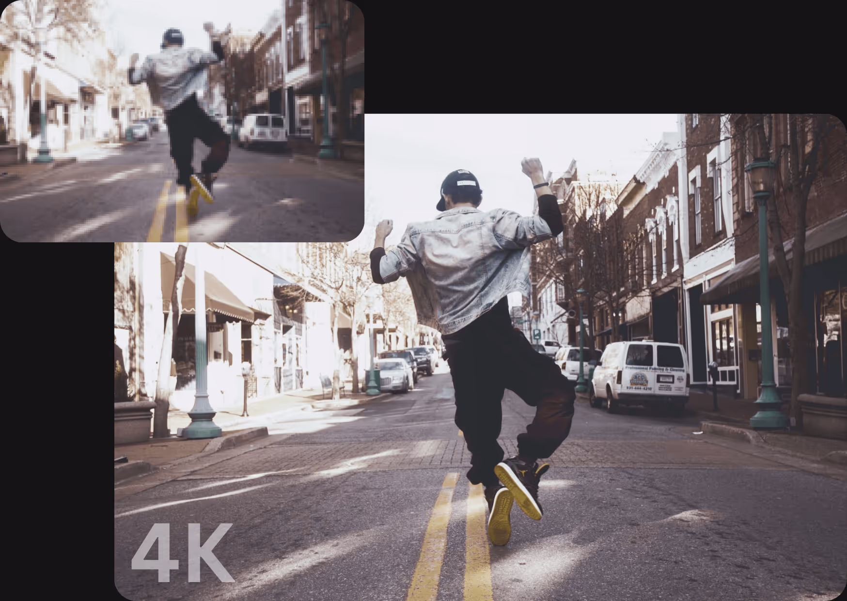 Video upscaled to 4K