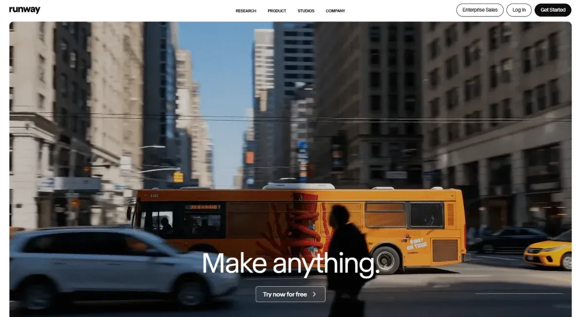 Runway ML Homepage