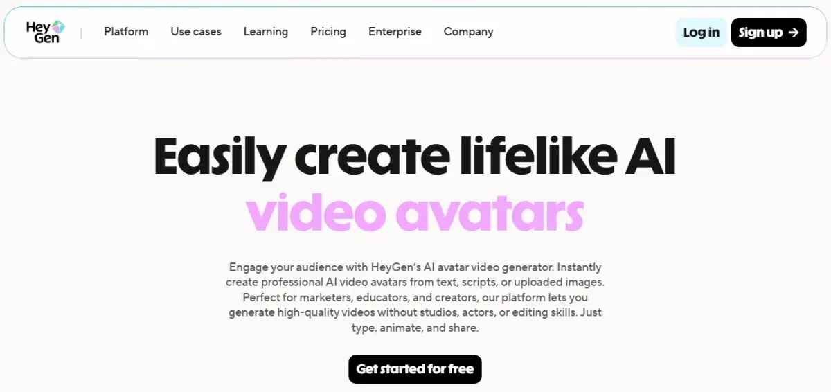 Heygen Homepage
