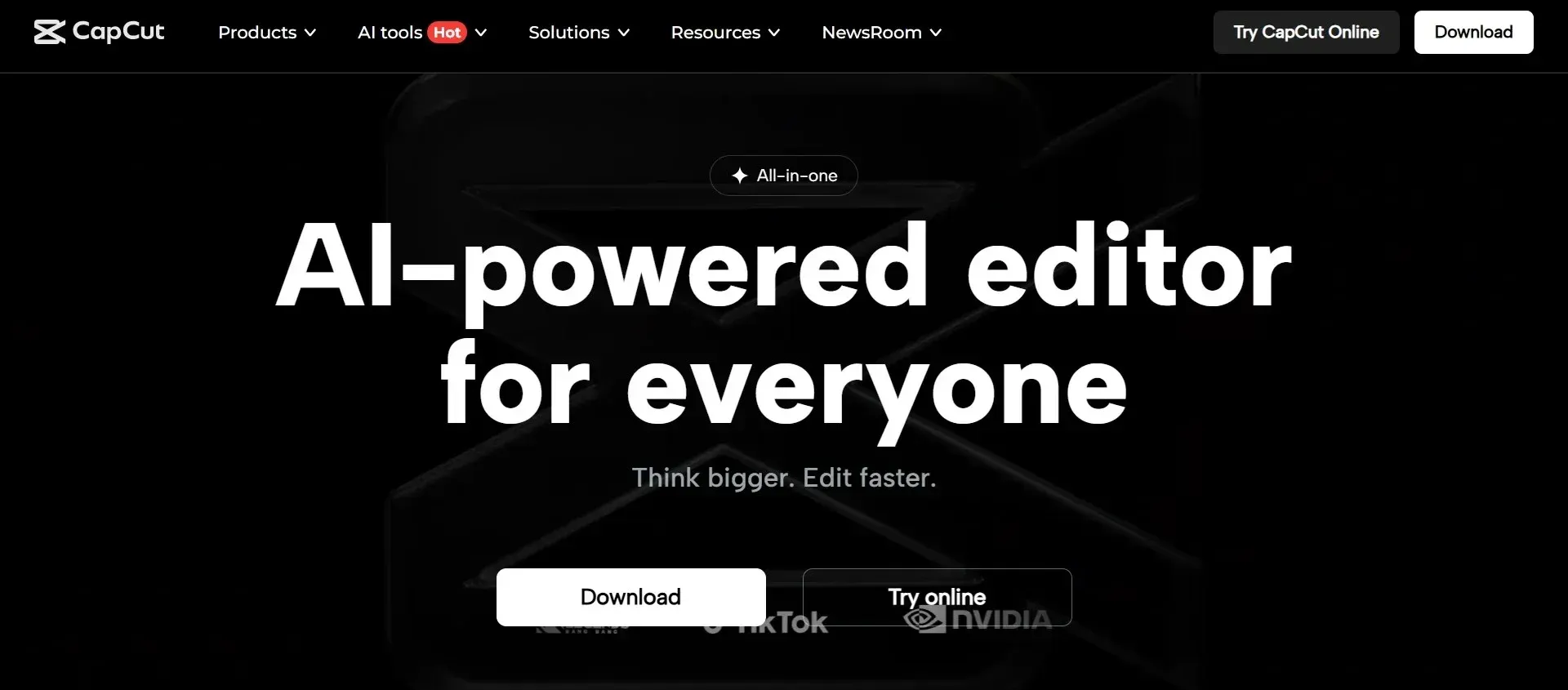 CapCut Homepage