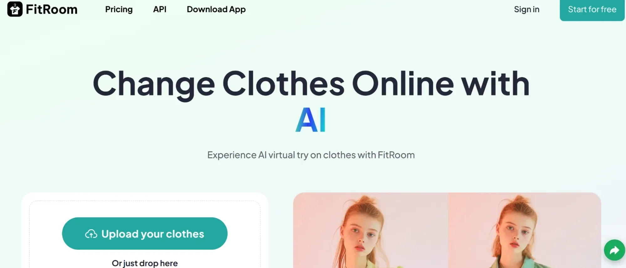 FitRoom-Startseite
