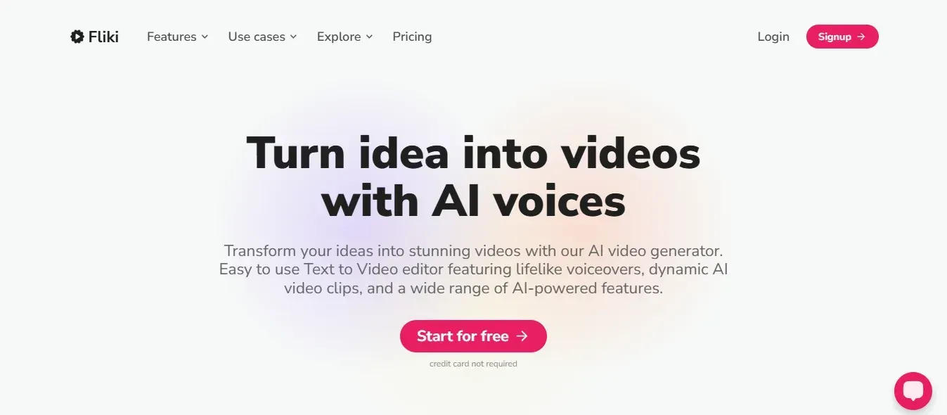 Fliki Homepage