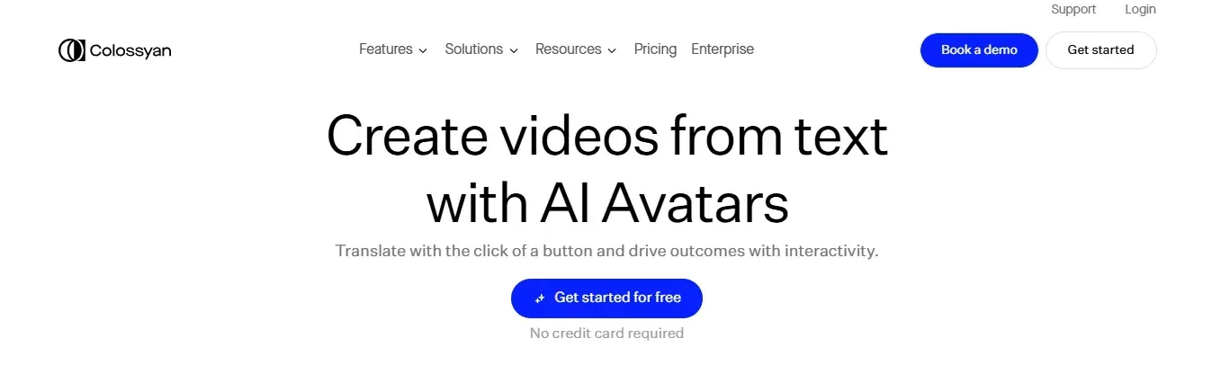 Colossyan Homepage