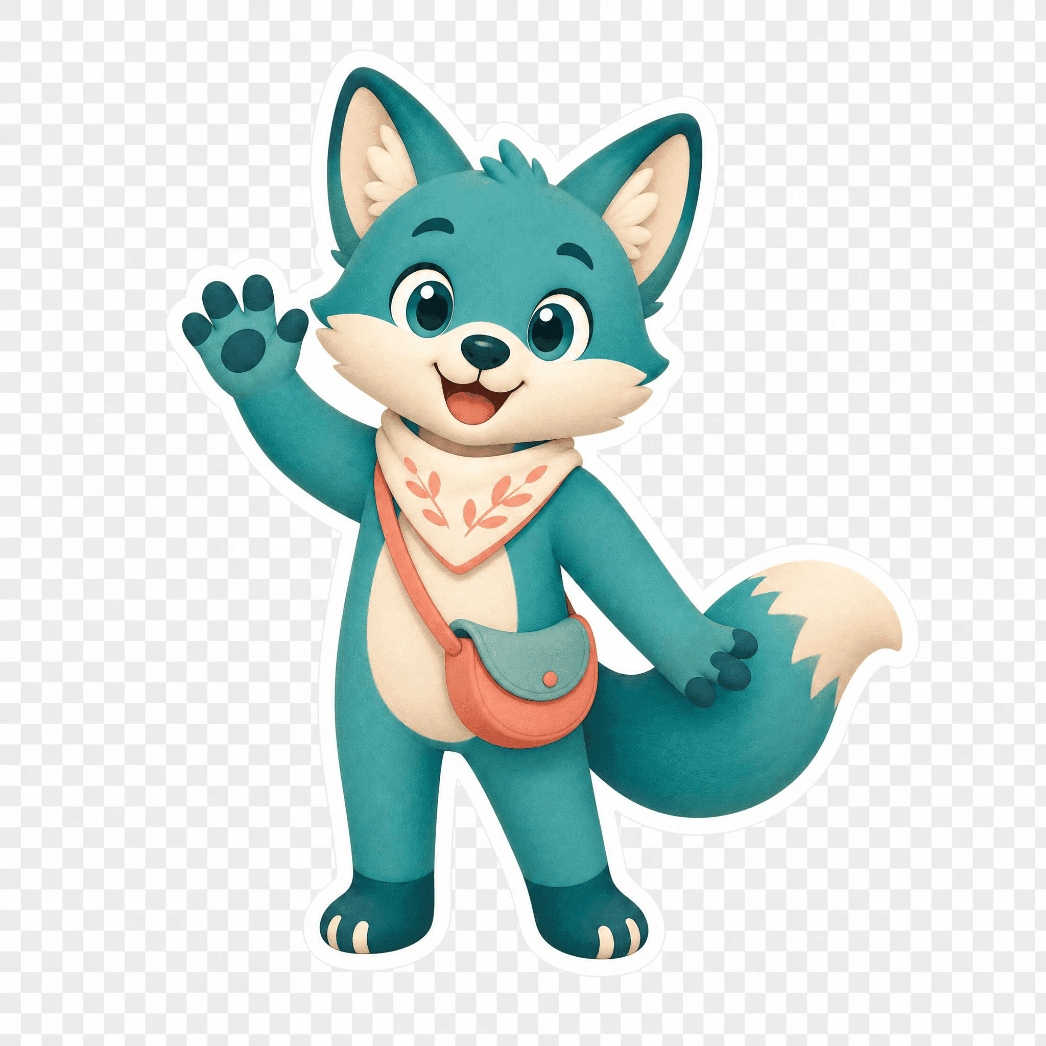 Beispiel: Transparentes Maskottchen oder Sticker-Asset