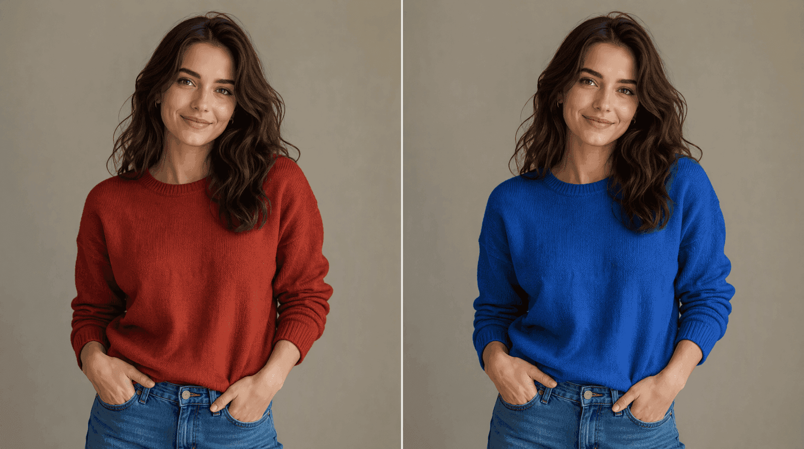 Beispiel: Ein Kleidungsstück oder eine Farbe ändern