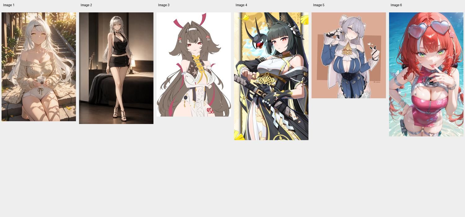 References 01–06 · six separate character identities