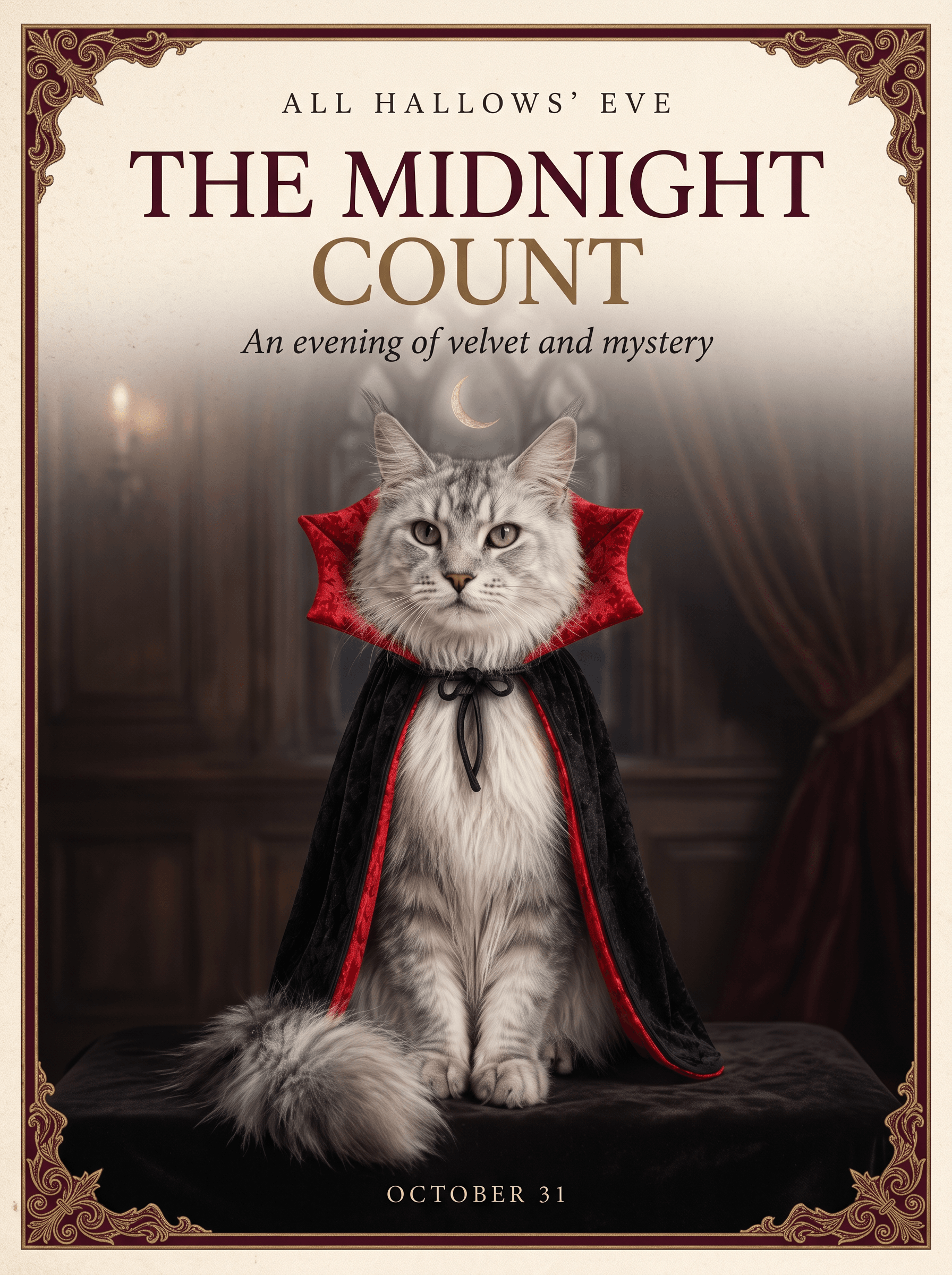 Official DomoAI vampire cat editorial poster